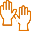 Own brand of gloves